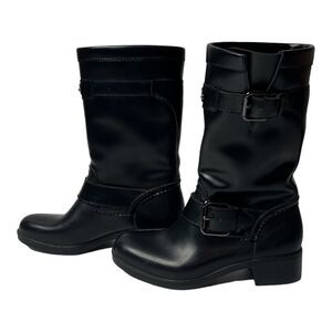 Coach Zahara Women's Black Waterproof Rain Snow Boots A7965 6 B EUC! $198